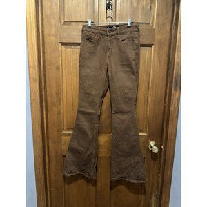 Hollister High-Rise Vintage Brown Soft Stretch Flare Jeans Size 3R W26 L32